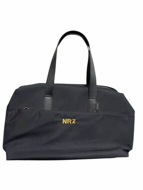 Away Black Duffel Bag with Gold NRZ Embroidery